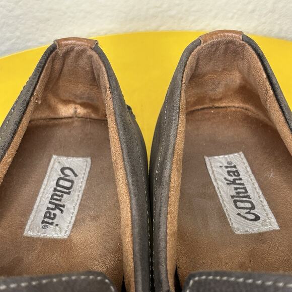 Olukai Akepa Moc Driving Moccasin Leather Loafer Brown Men's Size 13 - Picture 12 of 15